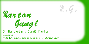 marton gungl business card